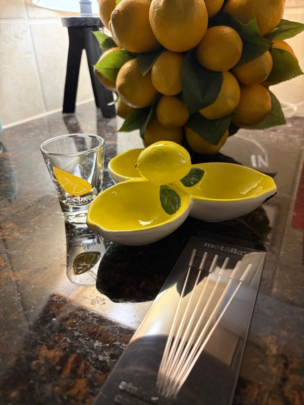 Lemon bar set trio